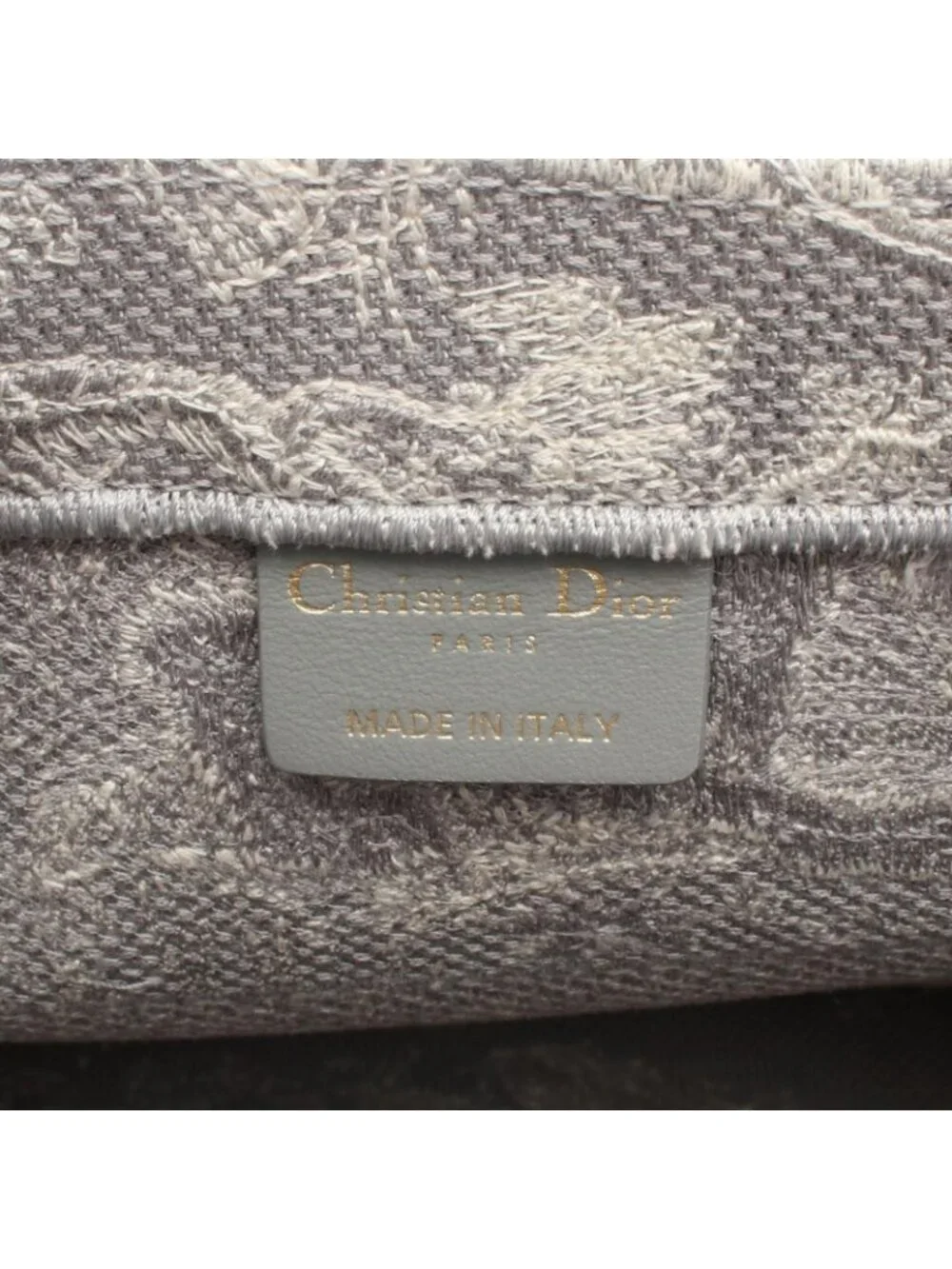 Dior Tote Book Gray Canvas